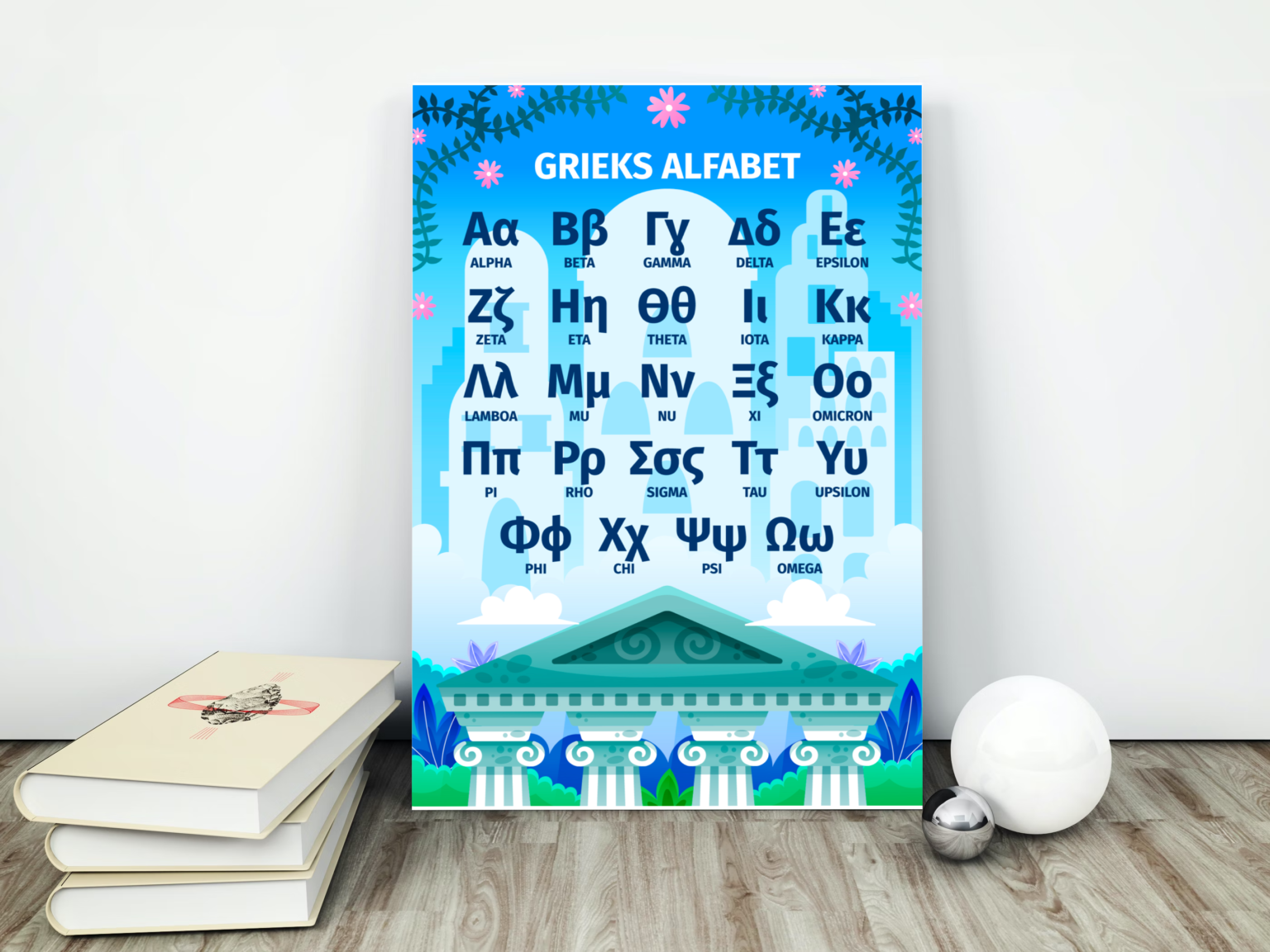 Poster met Grieks alfabet voor kinderen